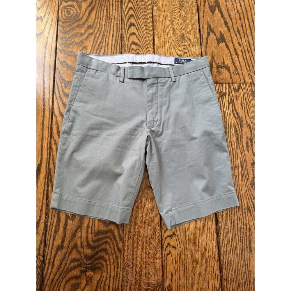 Polo Ralph Lauren Men's Shorts Slim Stretch. Size 30 Gray Blue Flat Front